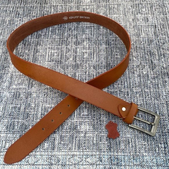 Genuine Leather Waistband Handmade Brown Belt Pin Buckle Belt Size 41-42 inches - Picture 4 of 8